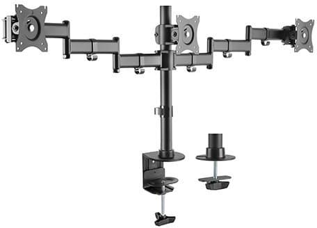 Mozi Triple Display Skrivbordsställ - skrivbordsställ för tre skärmar