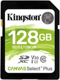 Miniatyrbilde 1 av 3: Kingston 128 GB SD Canvas Select Plus UHS-I Speed ​​​​Class 1 (U3) - minnekort