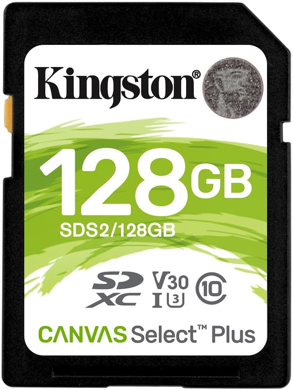 Kingston 128 GB SD Canvas Select Plus UHS-I Speed ​​​​Class 1 (U3) - minnekort