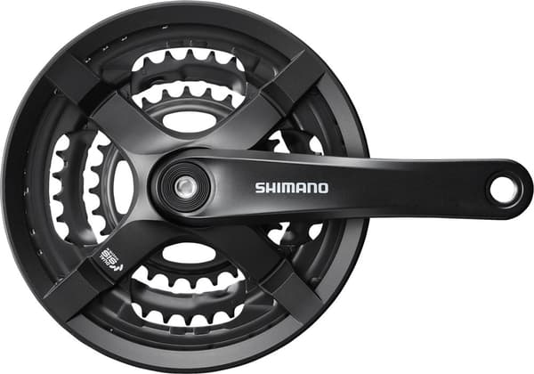 Shimano FC-TY501 kranksett, 175 mm 48/38/28T, 6-8 år, med kjedebeskyttelse