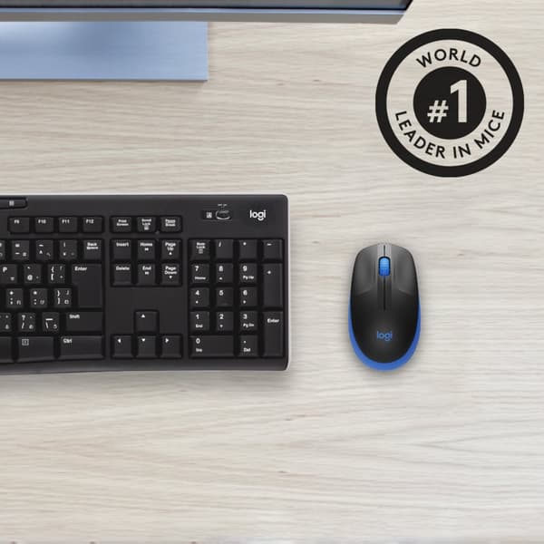 Logitech M190 - trådløs mus, svart/blå