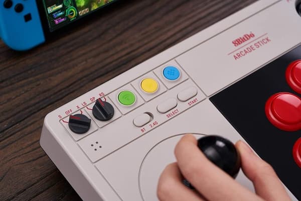 8BitDo Arcade Stick - spilcontroller, Switch / PC