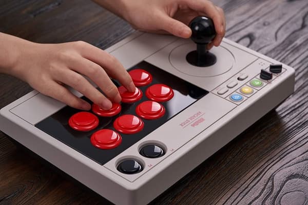 8BitDo Arcade Stick - spilcontroller, Switch / PC