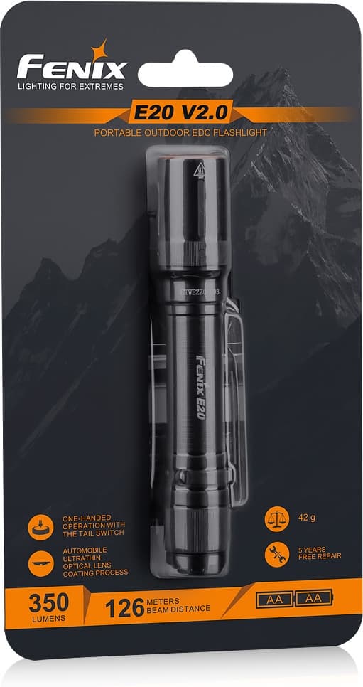 Fenix ​​E20 V2.0 - lommelygte, 350 lm