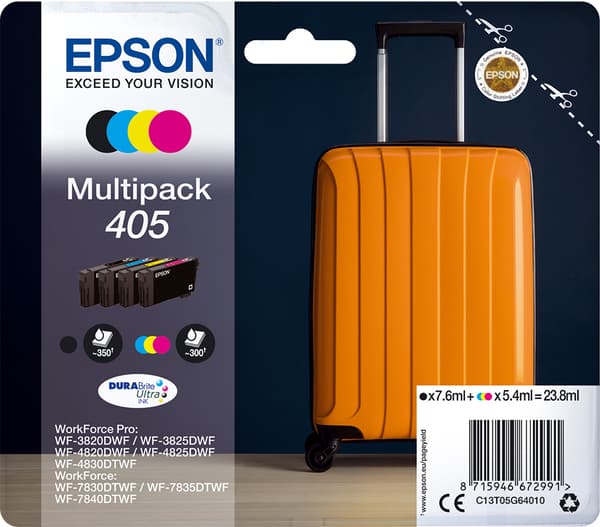 Epson 405 - bläckpatronpaket, 4 färger