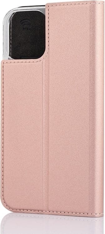 Wave BookCase beskyttelsescover, iPhone 12 Pro / iPhone 12, Rose guld