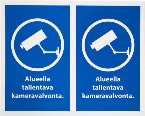 Tarmo, kameraovervågning vindue klistermærker, 3 ark