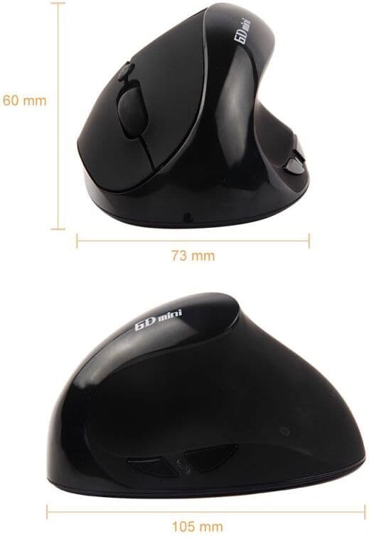 TC 6D mini - vertikal mus, högerhänt, trådlös
