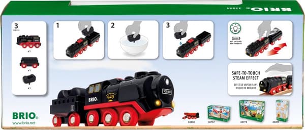 BRIO 33884 - Batteridrevet dampende damptog