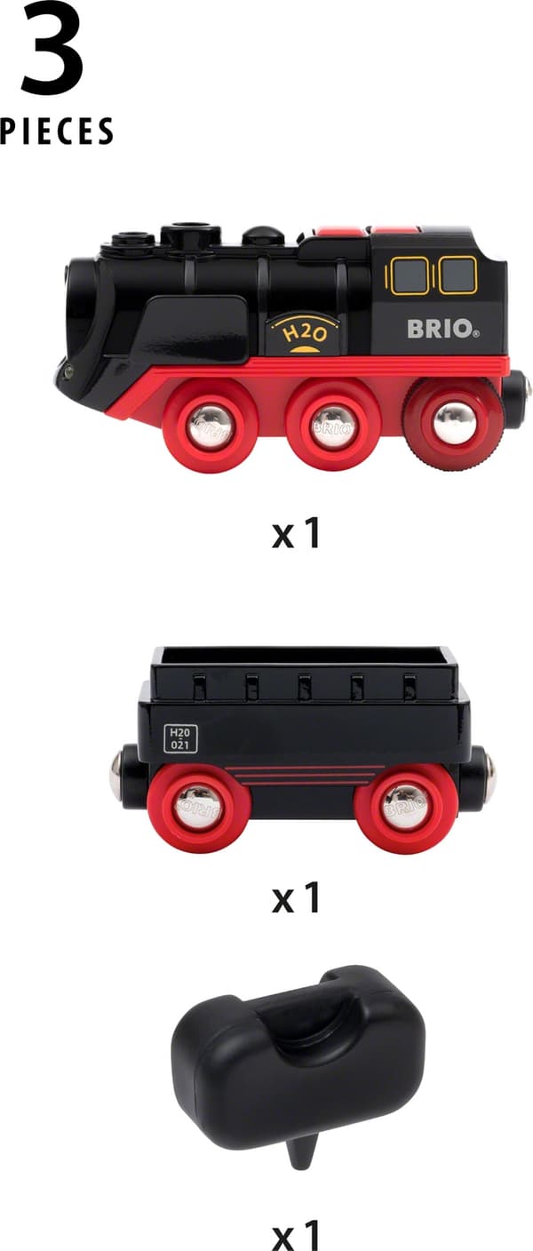 BRIO 33884 - Batteridrevet dampende damptog