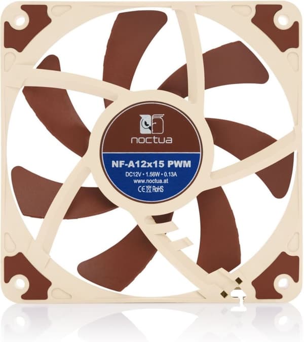 Noctua NF-A12x15 PWM blæser, 120 mm