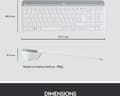 Miniatyrbilde 7 av 8: Logitech MK470 Slim - tastatur og mus, hvit