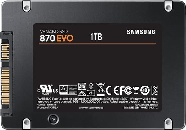 Samsung 870 EVO SSD 1 TB 2,5" SATA3 - SSD hårddisk