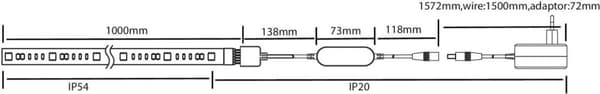 Airam SmartHome Strip - LED-remsa 1 m, 12 V, RGBW