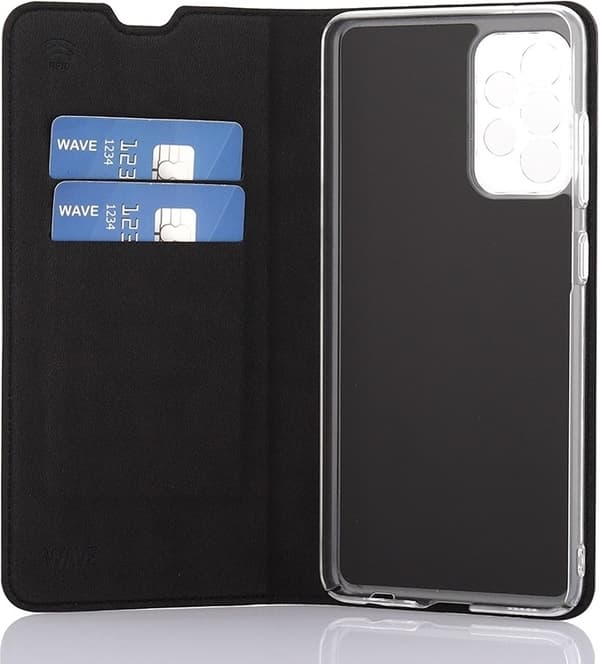 Wave BookCase - beskyttende etui, Samsung Galaxy A52 / A52 5G / A52s, sort