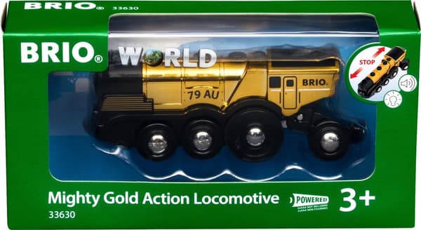 BRIO World 33630 - Stort gulllokomotiv