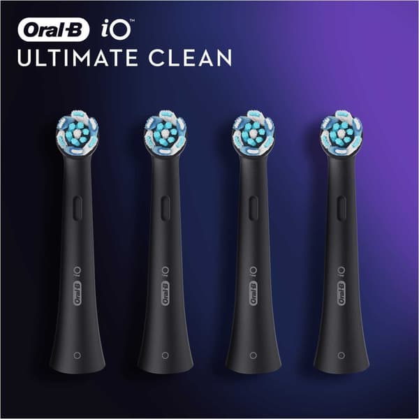 Oral-B iO Ultimate Clean Black - erstatningsbørster, sorte, 4 stk