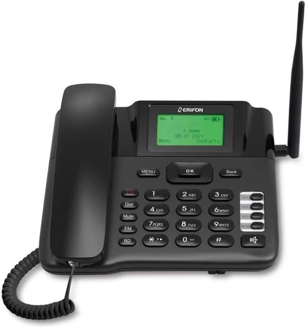 Erifon 4G Basic - bordstelefon, svart
