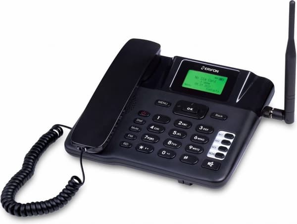 Erifon 4G Basic - bordstelefon, svart