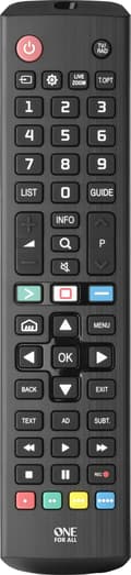 Miniatyrbilde 1 av 2: One For All URC 4911 - universal fjernkontroll for LG TV-er