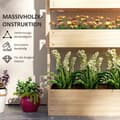 Miniatyrbillede 8 af 10: Træhøjbed, 4 plan plantebed med drænhuller, kold ramme, havebed, plantekasse, 88,5 x 45 x 140 cm, grøntsagsbed til haven, altan, potte til blomster, p