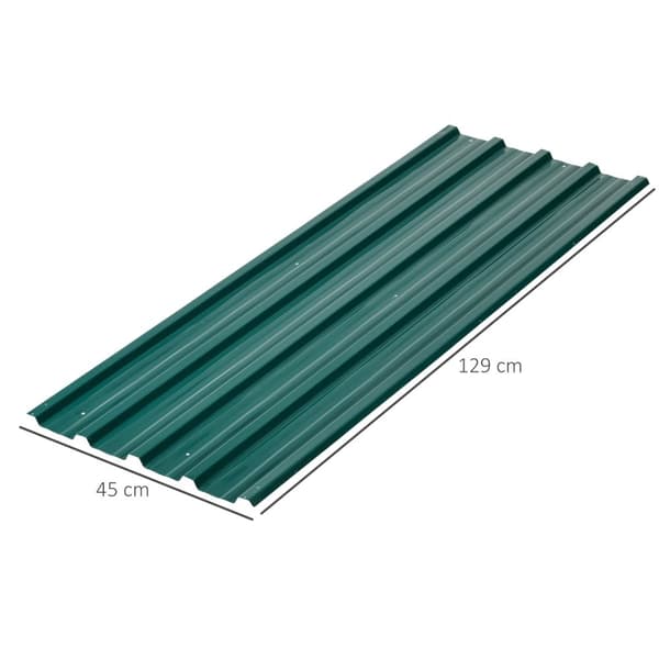 Pakke med 12 trapezplader 129 x 45 cm 7 m² galvaniseret tagplade 0,25 mm vejrbestandig profilplade galvaniseret stål tagplader tagplader stålplader bø