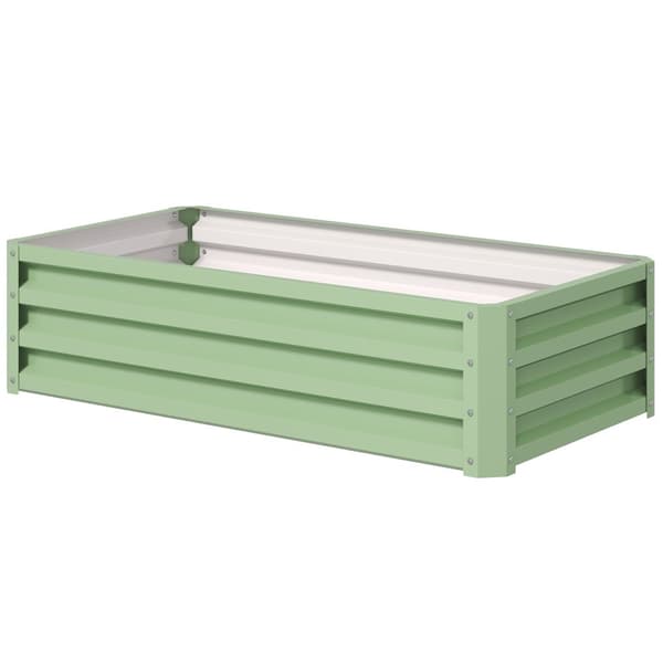Høybed av stål, værbestandig plantebed, kald ramme, hagebed, blomsterkasse, rustsikker, plantekasse, plantepotte, 120 x 60 x 30,5 cm til hage, balkong