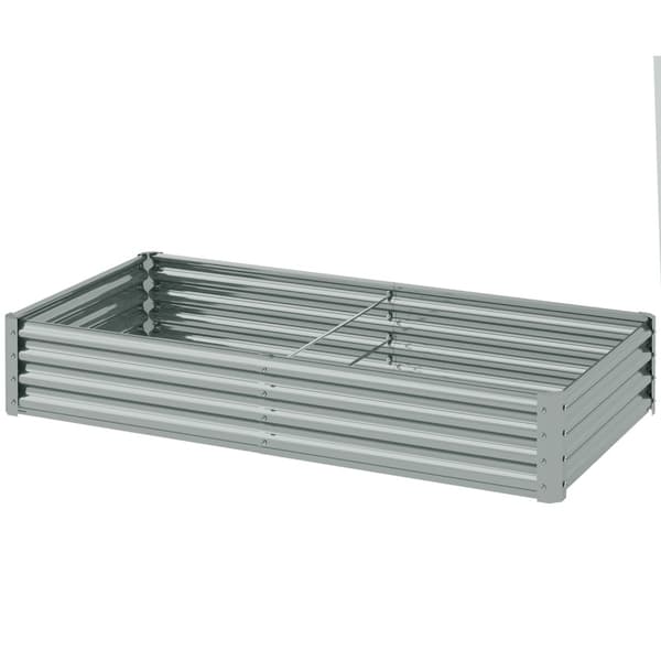 Høybed av stål, værbestandig plantebed med anti-skjærekant, kald ramme, hagebed, rustsikker plantekasse, plantepotte, 180 x 90 x 30 cm til hage, balko