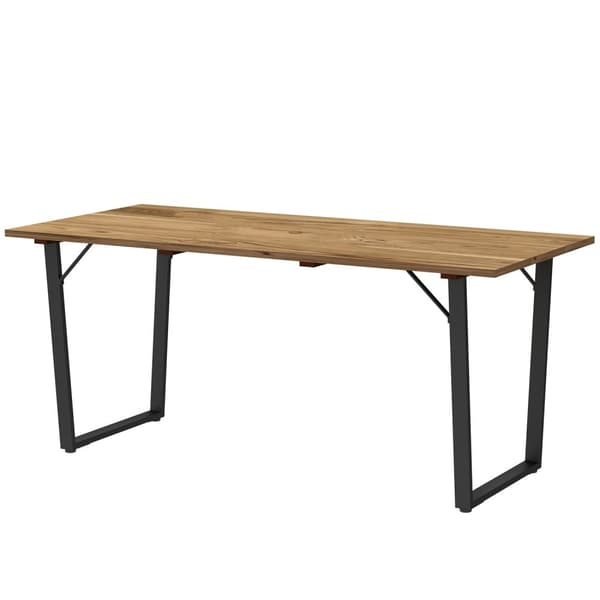 Puinen Puutarhapöytä 175x80 cm Säänkestävä Parvekepöytä Sateenvarjoreiällä Buffetpöytä Leirintäpöytä 6 hengelle Patiopöytä Ulkoruokailupöytä puutarhaa