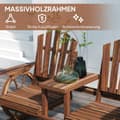 Miniatyrbillede 8 af 10: 2-personers træhavebænk, vejrbestandig bænk, havemøbler med paraplyhul, vognhjulsformede ben, bordparkbænk 120 kg bæreevne, balkonbænk, træbænk til al