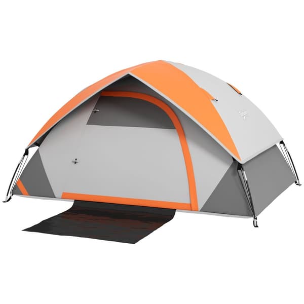 Kuppeltelt for 2 personer, lett, stabilt, vanntett familietelt med dør- og vindupakkepose, kroker, campingtelt med 3000 mm vannsøyeltelt for camping,