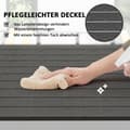 Miniatyrbild 7 av 10: Trädgårdsbord aluminium 120x70 cm väderbeständigt balkongbord med trälook, halkfritt buffébord campingbord för 4-6 personer uteplatsbord utematbord fö