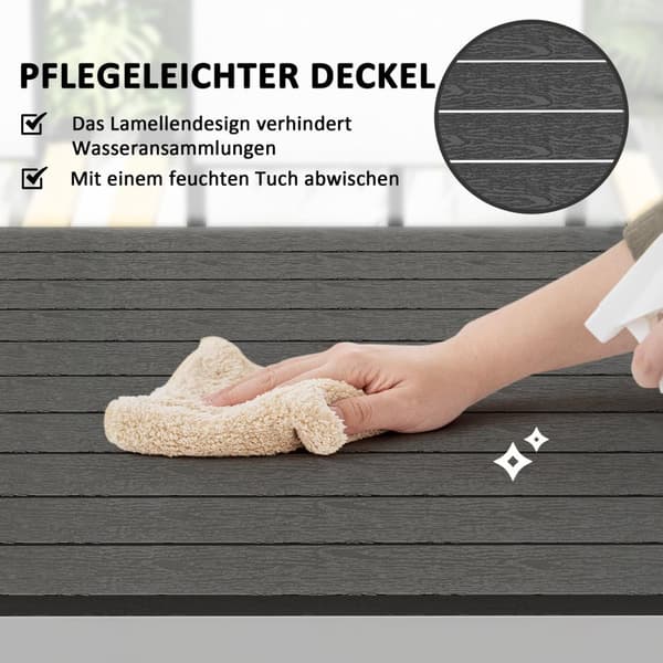 Trädgårdsbord aluminium 120x70 cm väderbeständigt balkongbord med trälook, halkfritt buffébord campingbord för 4-6 personer uteplatsbord utematbord fö