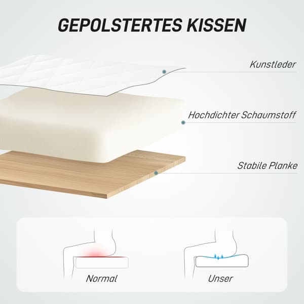 Kontorstol højdejusterbar skrivebordsstol med hjul, diamantquiltning, drejestol med vippefunktion, kunstlæder, hvid |