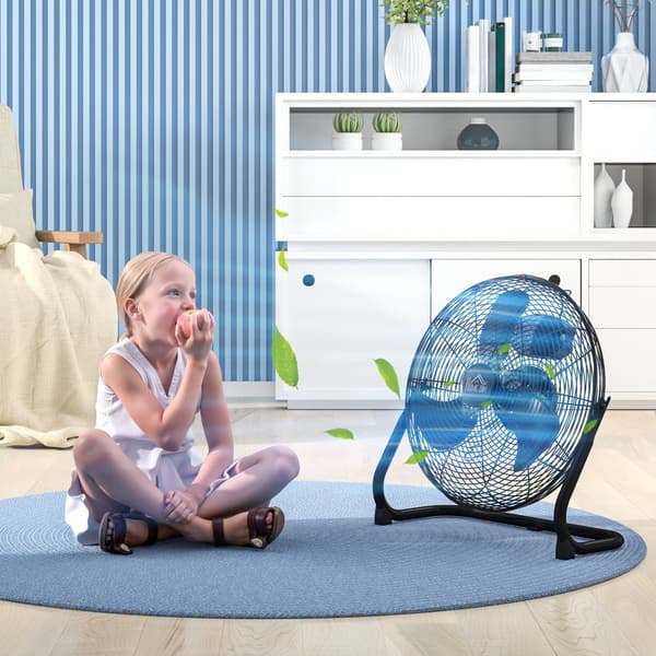 Bordvifte elektrisk vifte med 3 hastighetsnivåer, 120° justerbar vinkel for hjem, kontor, soverom, svart |