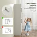 Miniatyrbilde 7 av 10: Kjøkkenskap, høyskap med mikrobølgeovnhylle, buffetskap med myklukkende dør, oppbevaringsskap, vitrineskap for kjøkken, spisestue, 79x40x175 cm hvit |