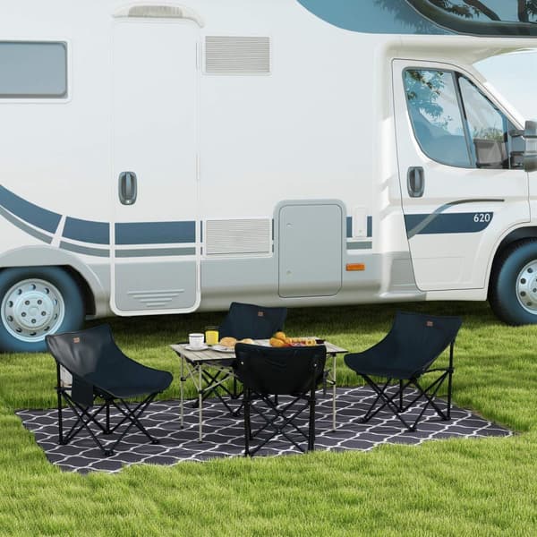 Campingbord klapbord med rullebordplade X-ramme havebord lavet af aluminium letvægts 2 personers sidebord klapbord til havebalkon camping 95 x 55cm kh