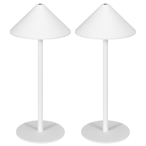 Bordlampesæt med 2 bordlamper med 3 lysfarver, genopladelig USB A+C sengelampe med berøringskontakt til stuen, metal i soveværelset, hvid |