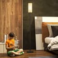 Miniatyrbillede 3 af 10: Standerlampe, standerlampe med stoflampeskærm, E27 fatning, standerlampe standerlampe med fodkontakt til stue, soveværelse, ekskl. pære, hvid |