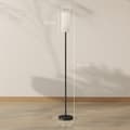 Miniatyrbillede 4 af 10: Standerlampe, standerlampe med stoflampeskærm, E27 fatning, standerlampe standerlampe med fodkontakt til stue, soveværelse, ekskl. pære, hvid |