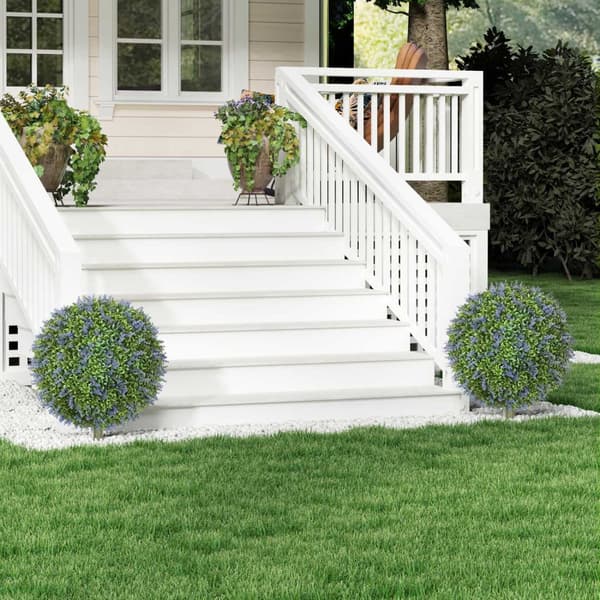 Sæt med 2 kunstige lavendel 60 cm kunstige planter med UV-beskyttelse Kunstig plante som ægte med jordindsats til soveværelse Stue Kontorhave Moderne