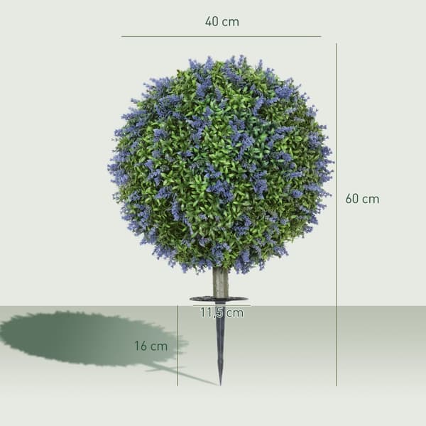Sæt med 2 kunstige lavendel 60 cm kunstige planter med UV-beskyttelse Kunstig plante som ægte med jordindsats til soveværelse Stue Kontorhave Moderne