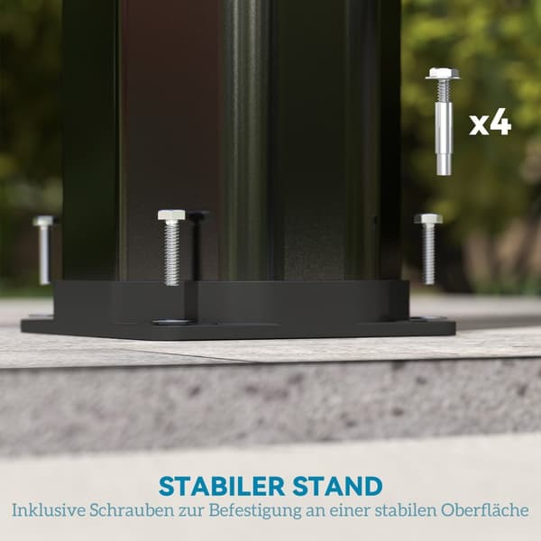 Solbruser 35 liter solar havebruser med vandhane, brusehoved, håndbruser, sidebakke, op til 55 °C, udendørs bruser uden strømtilslutning, poolbruser,