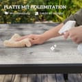 Pikkukuva 7 / 10: Puutarhapöytä jatkettava ruokapöytä 6-8 hengelle, 160/240 x 90cm alumiininen parvekepöytä puisella ilmeellä, säänkestävä patiopöytä, ulkobuffet puutar