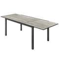Pikkukuva 1 / 10: Puutarhapöytä jatkettava ruokapöytä 6-8 hengelle, 160/240 x 90cm alumiininen parvekepöytä puisella ilmeellä, säänkestävä patiopöytä, ulkobuffet puutar