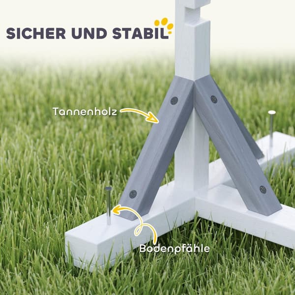Agility-sæt Hunde 4-delt Agility-udstyr til hundetræning Hækkesæt med højdejusterbare hække Dæk Træningstilbehør Koordinationstræning Agility-sæt til