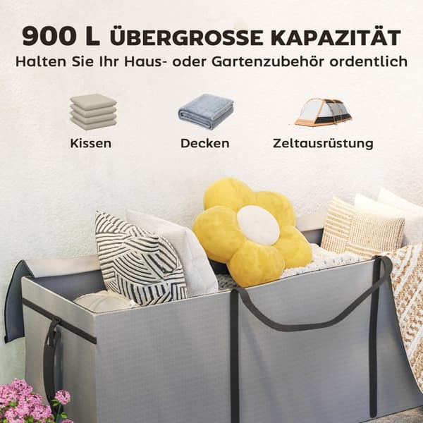 Oppbevaringspose hagepute, putepose, beskyttelsestrekk med bærehåndtak, glidelås, vanntett, UV-bestandig 600D Oxford, for puteputer, juletrær, 200 x 6