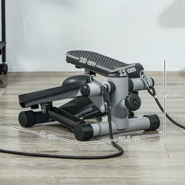 2 i 1 mini stepper til hjemmet med krafttove, op-ned sving stepper med LCD display, stepper hjemmetræner op til 100 kg til ben/arm træning, hjemmekont