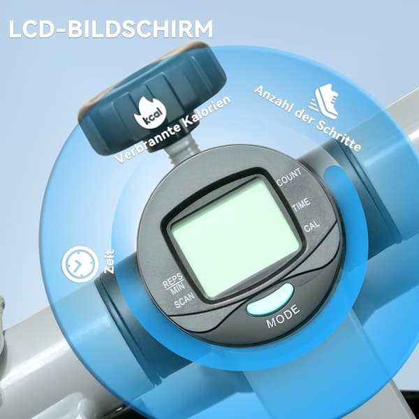 2 i 1 mini stepper til hjemmet med krafttove, op-ned sving stepper med LCD display, stepper hjemmetræner op til 100 kg til ben/arm træning, hjemmekont