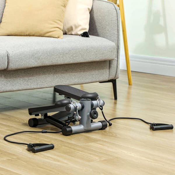 2 i 1 mini stepper til hjemmet med krafttove, op-ned sving stepper med LCD display, stepper hjemmetræner op til 100 kg til ben/arm træning, hjemmekont